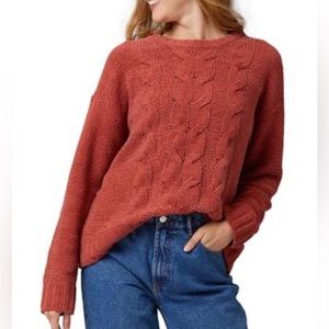 American Eagle Rust Chenille Sweater size SMALL